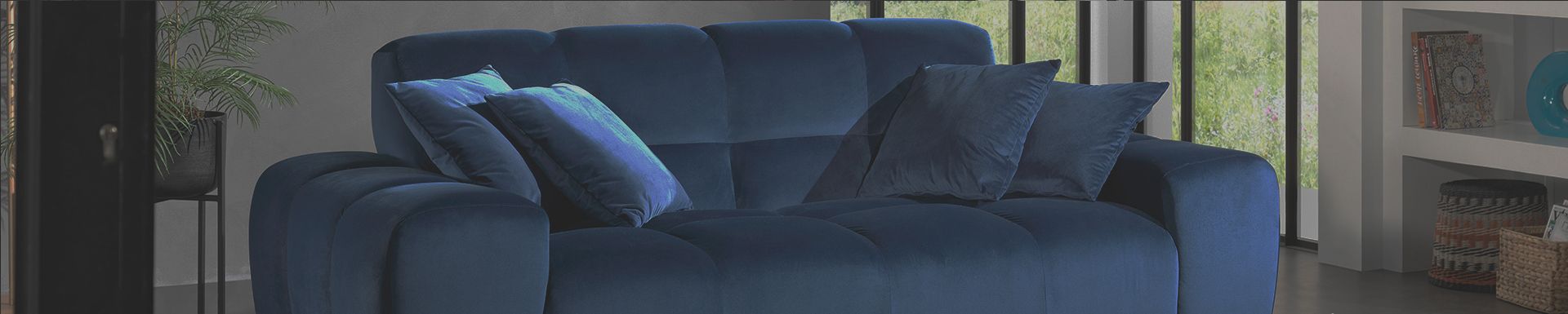 Sofa niebieska